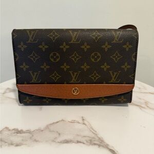 Louis Vuitton Brown and Tan Monogram crossbody bag